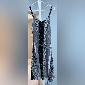 Motherhood Black and White Maternity Dress